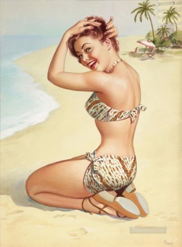 Pin up Painting - pin up girl nude 026
